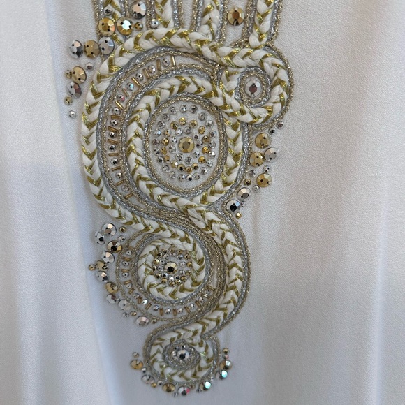 Lilly Pulitzer XS DRESS White with gold and silver embellishments - Picture 4 of 15